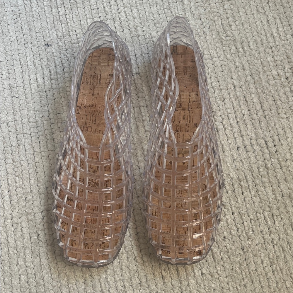 Clear Woven Slip-On Shoes